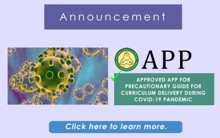 APPROVED APP FOR PRECAUTIONARY GUIDE FOR CURRICULUM DELIVERY DURING COVID-19 PANDEMIC 2020