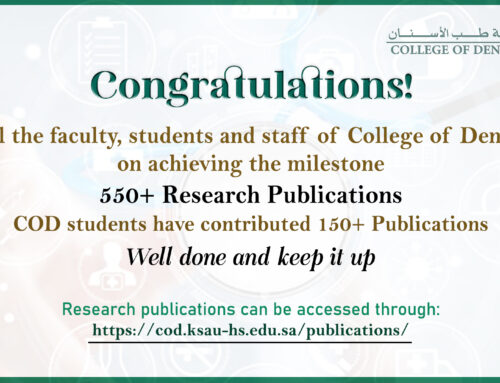 COD Faculty Achieved Milestone of 550+ Research Publications and COD Students have produced 150+ Publications