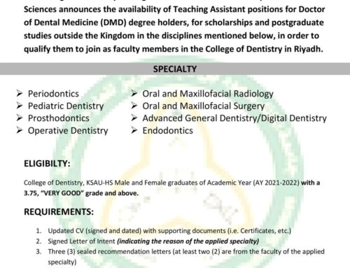 ANNOUNCEMENT OF VACANT TEACHING ASSISTANT POSITIONS FOR AY 2023-2024
